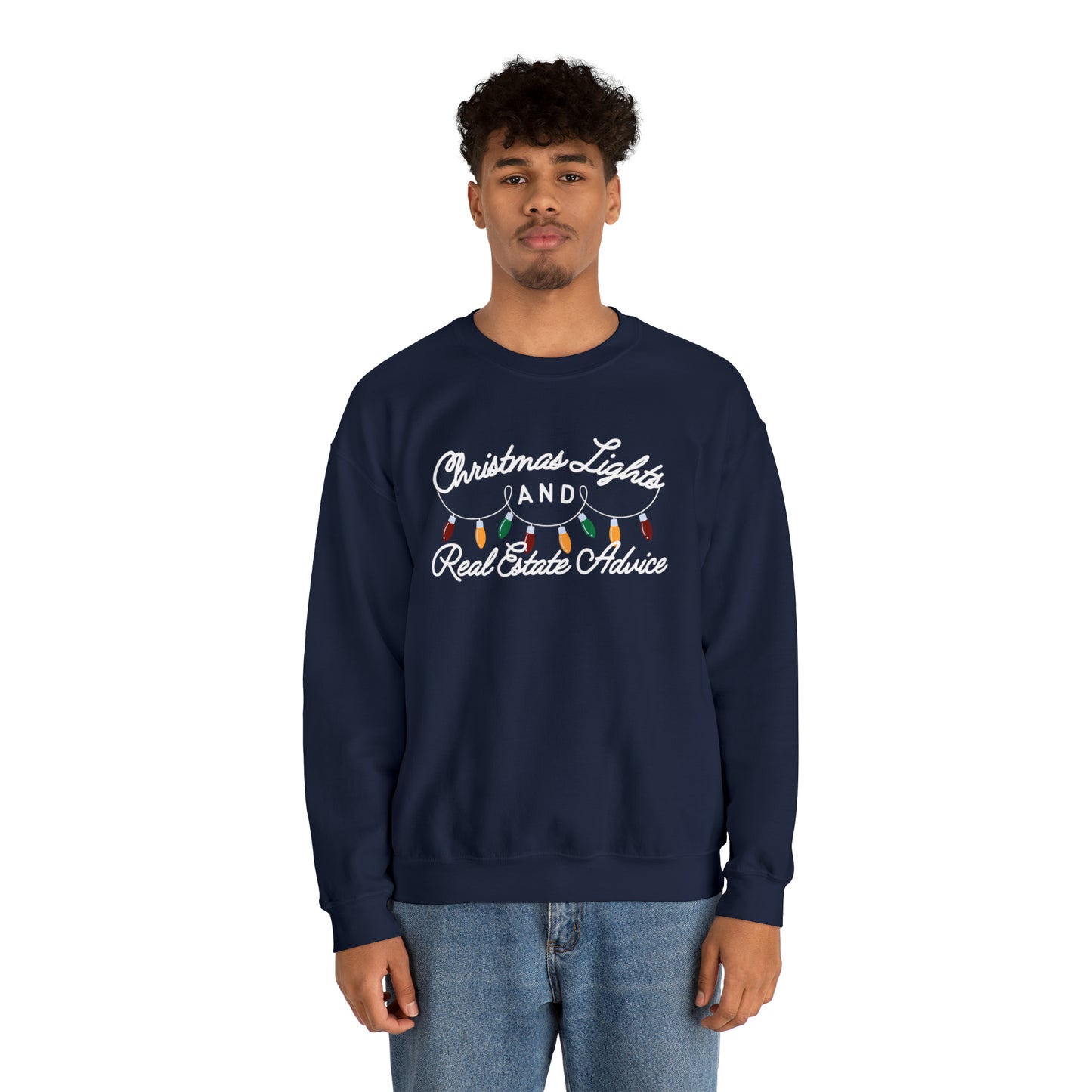 Christmas Lights and Real Estate Advice Crewneck Sweatshirt