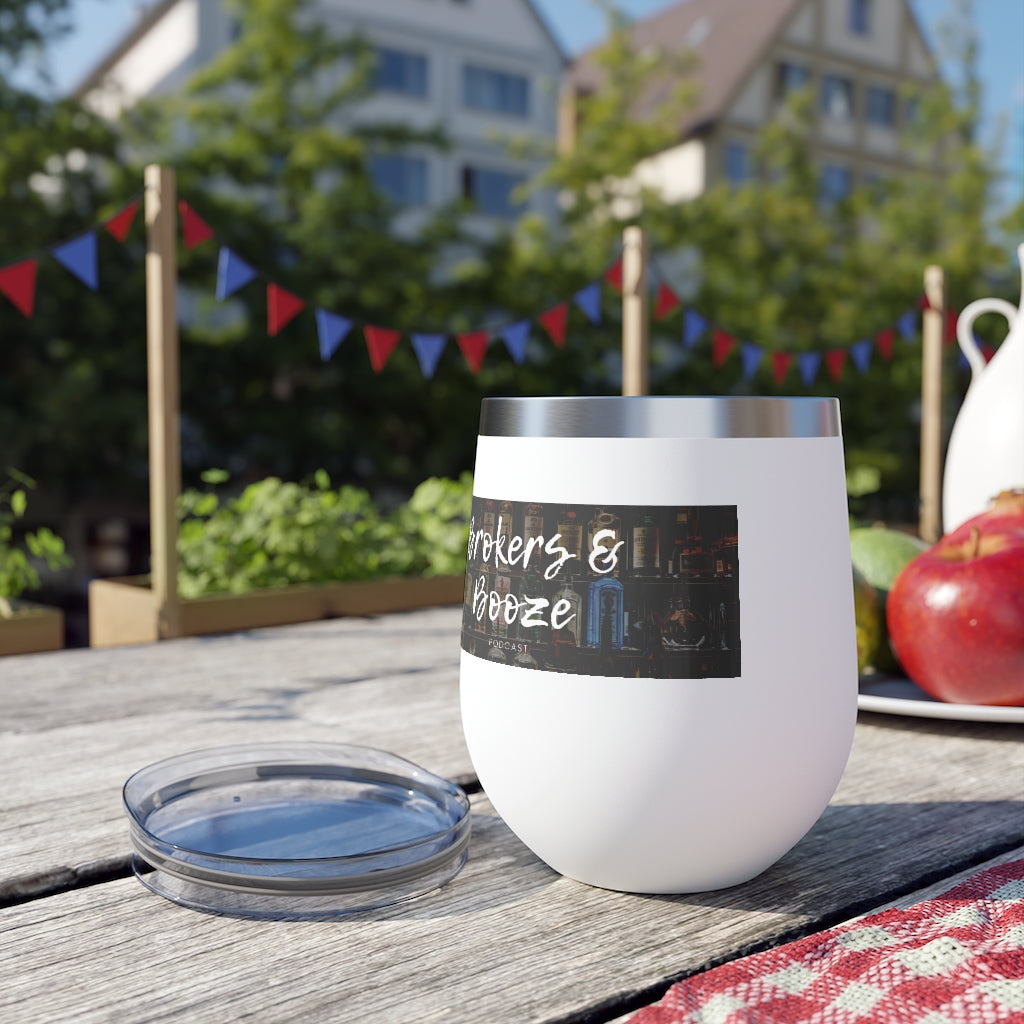 Brokers and Booze Logo Copper Vacuum Insulated Cup, 12oz