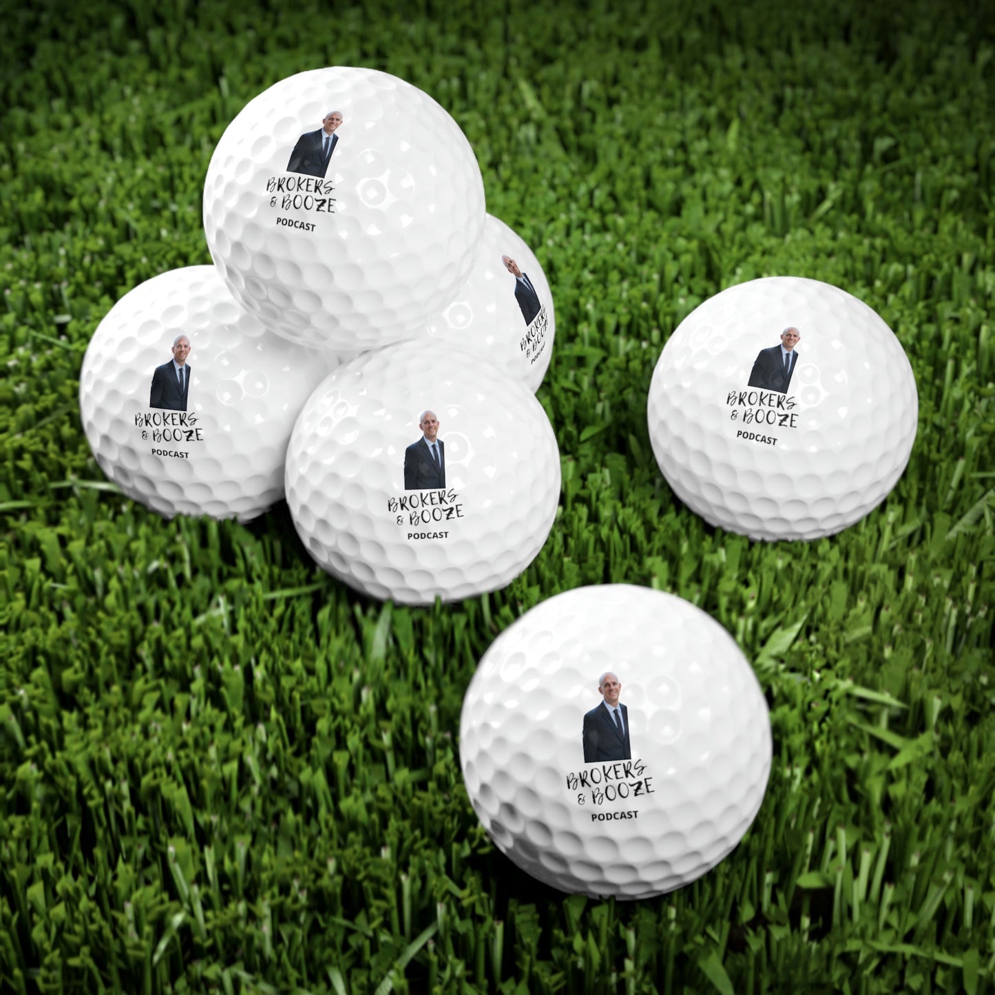 Brokers and Booze Nick Edition Golf Balls, 6pcs