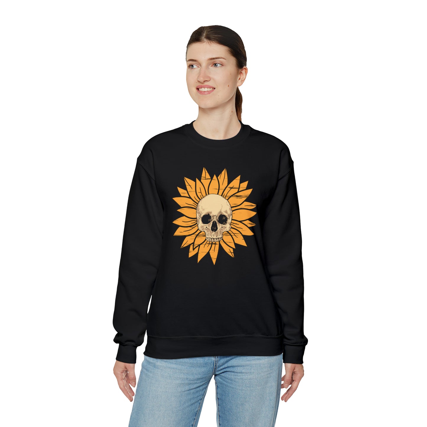 Flower Skull Crewneck Sweatshirt