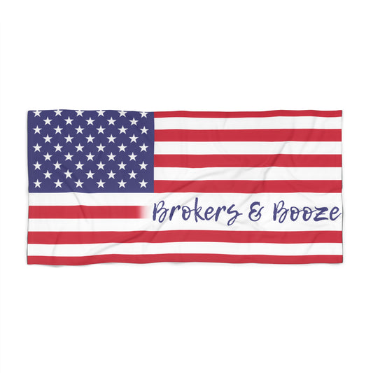 Brokers and Booze Beach Towel