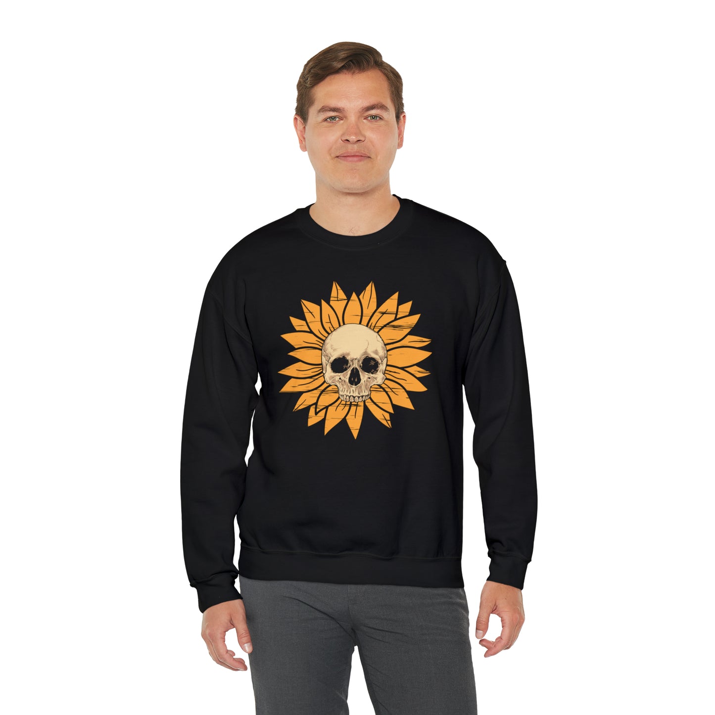 Flower Skull Crewneck Sweatshirt
