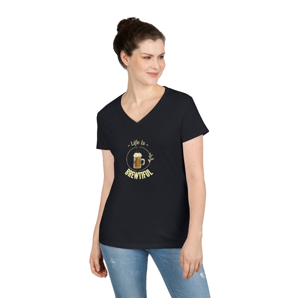 Life is Brewtiful Ladies' V-Neck