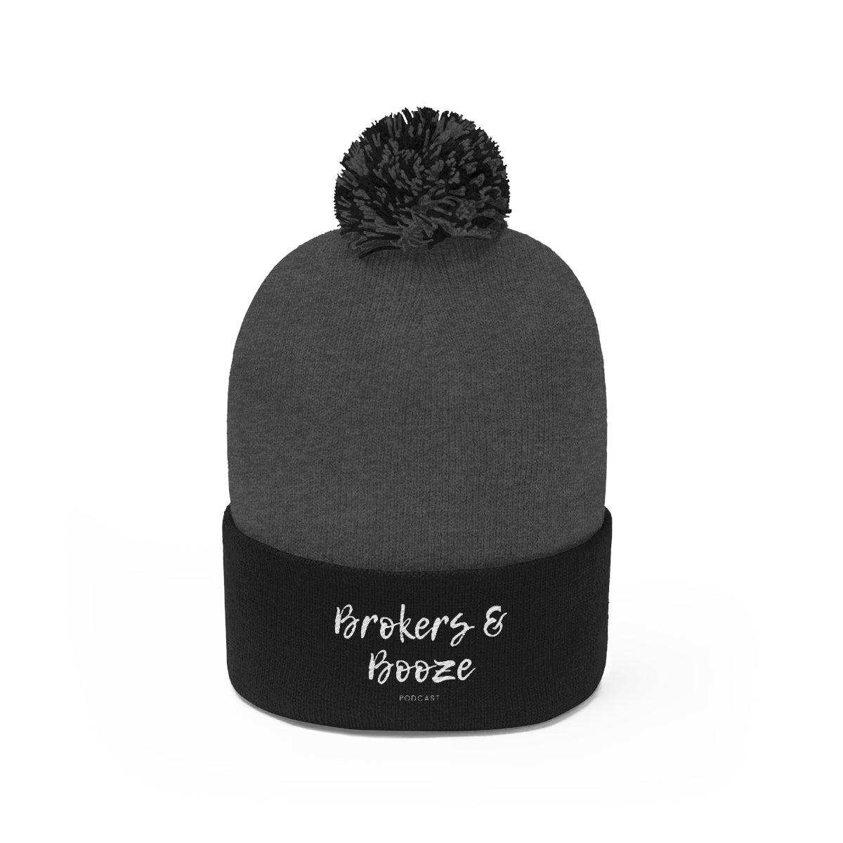 Brokers and Booze Podcast Pom Pom Beanie