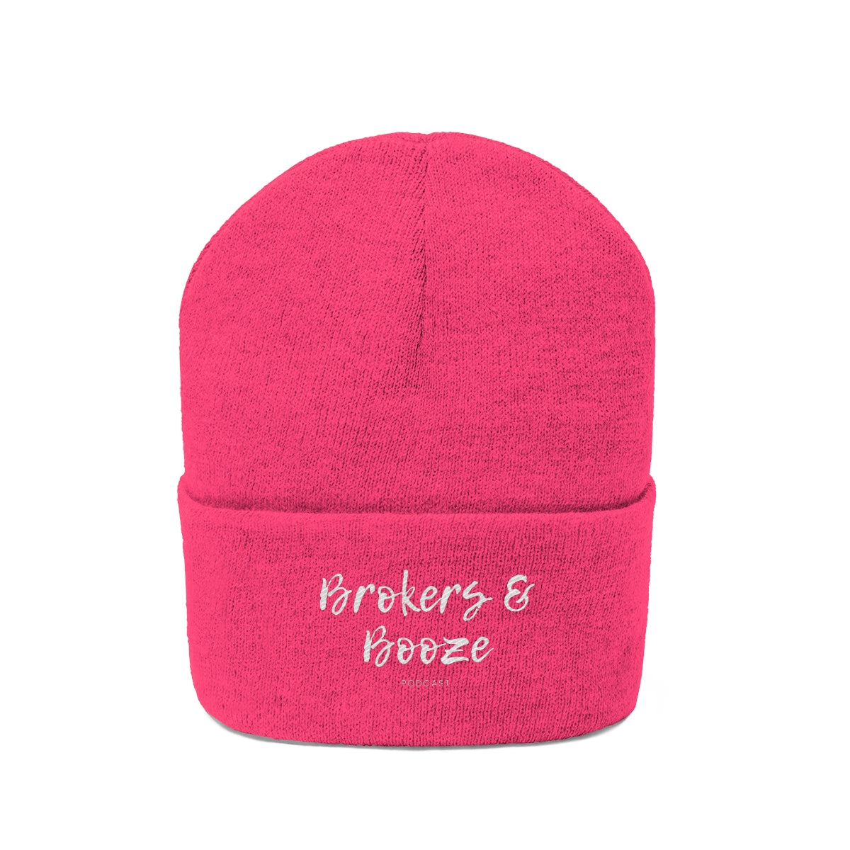 Brokers and Booze Podcast Knit Beanie