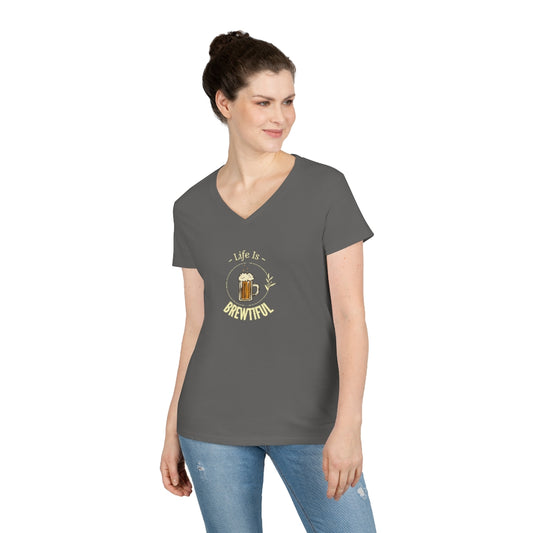 Life is Brewtiful Ladies' V-Neck