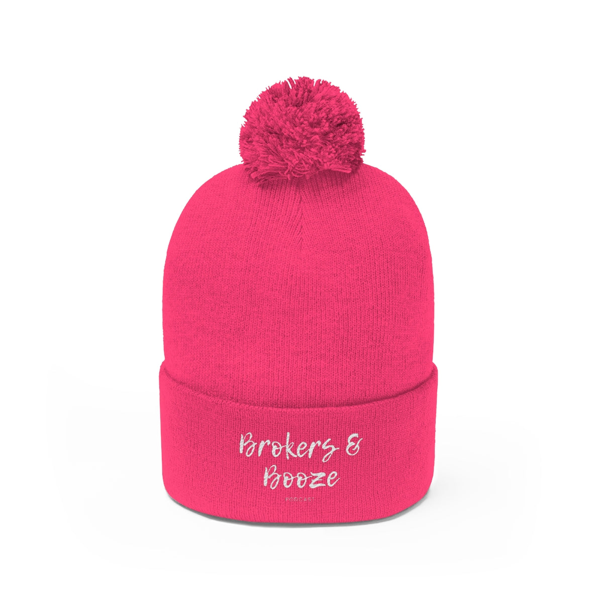 Brokers and Booze Podcast Pom Pom Beanie