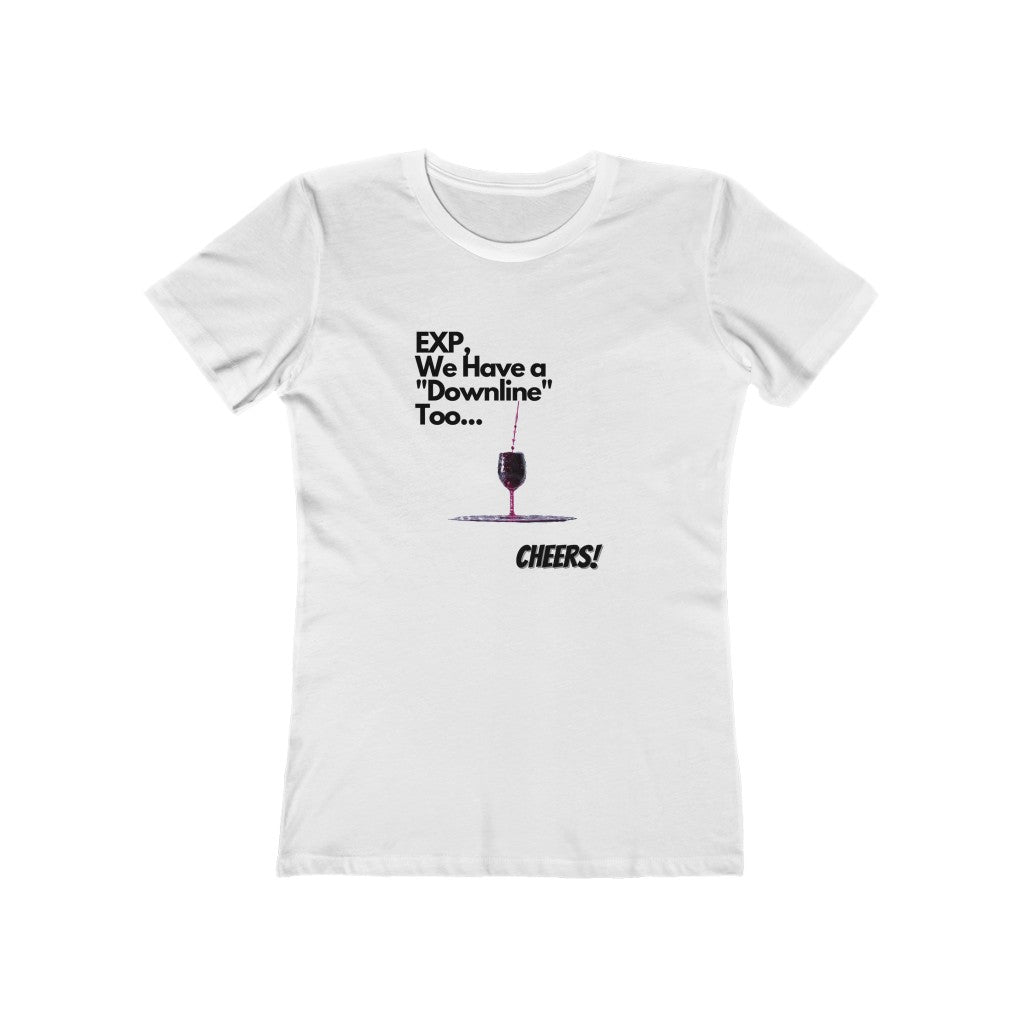 EXP Downline Wine Women's The Boyfriend Tee