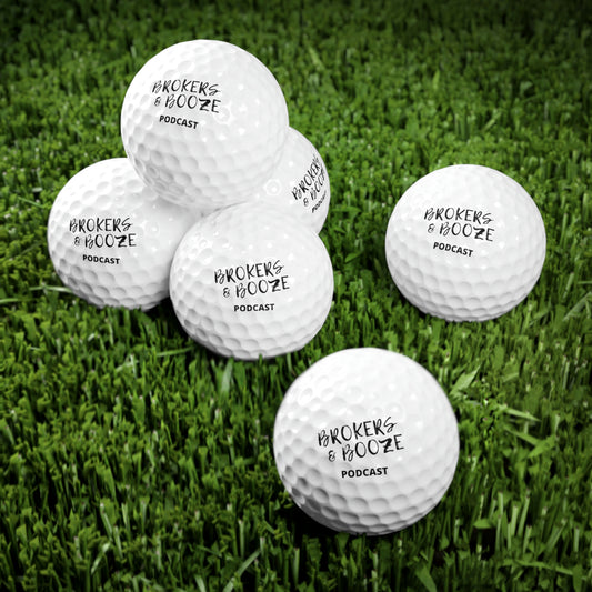 Brokers and Booze Podcast Edition Golf Balls, 6pcs