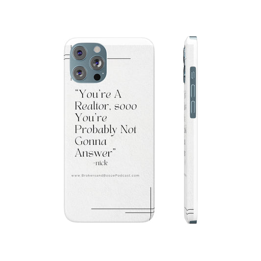 Brokers & Booze Quotes Series Barely There Phone Cases