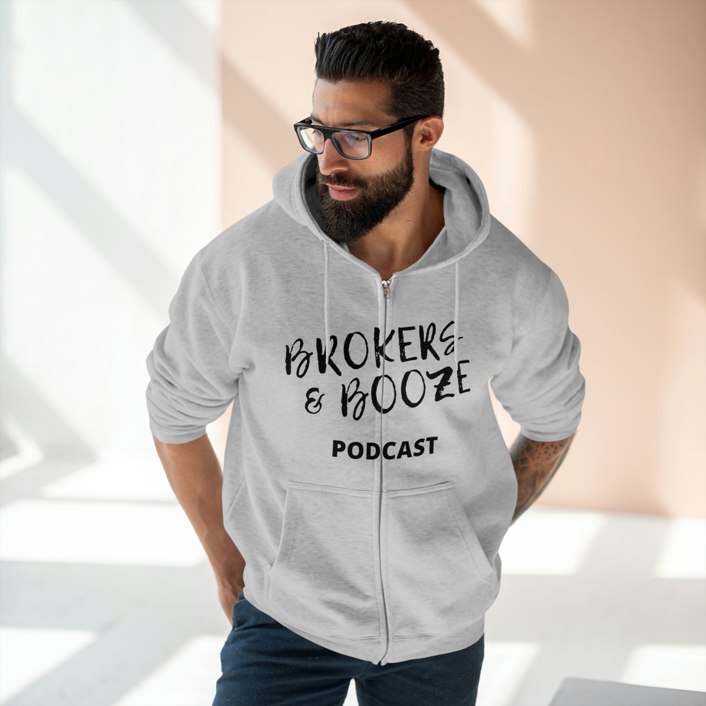 Brokers and Booze Zip Hoodie