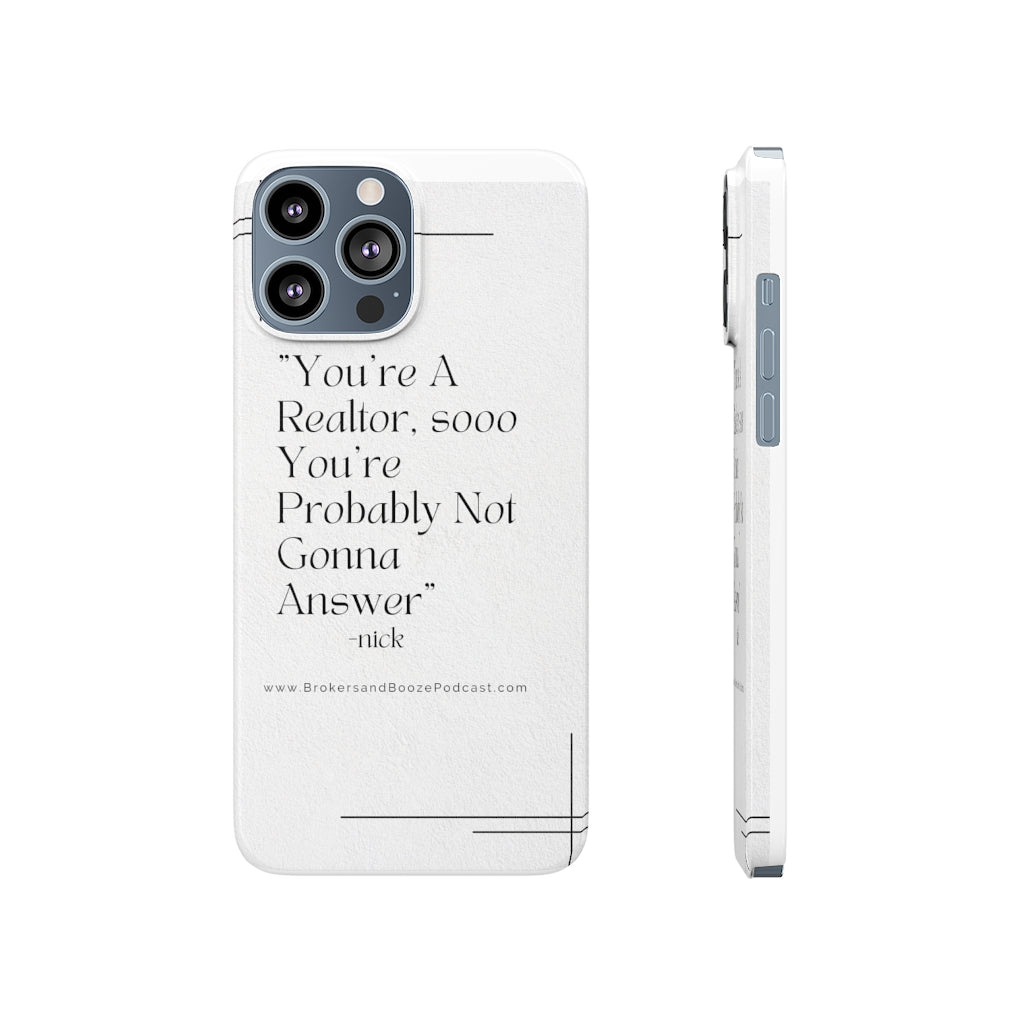 Brokers & Booze Quotes Series Barely There Phone Cases