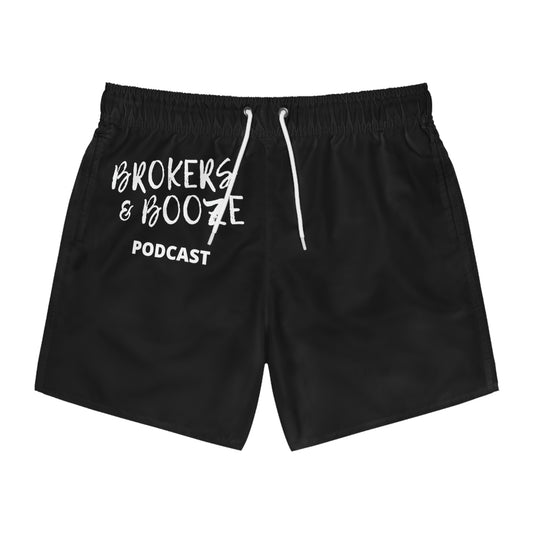 Brokers and Booze Podcast Swim Trunks