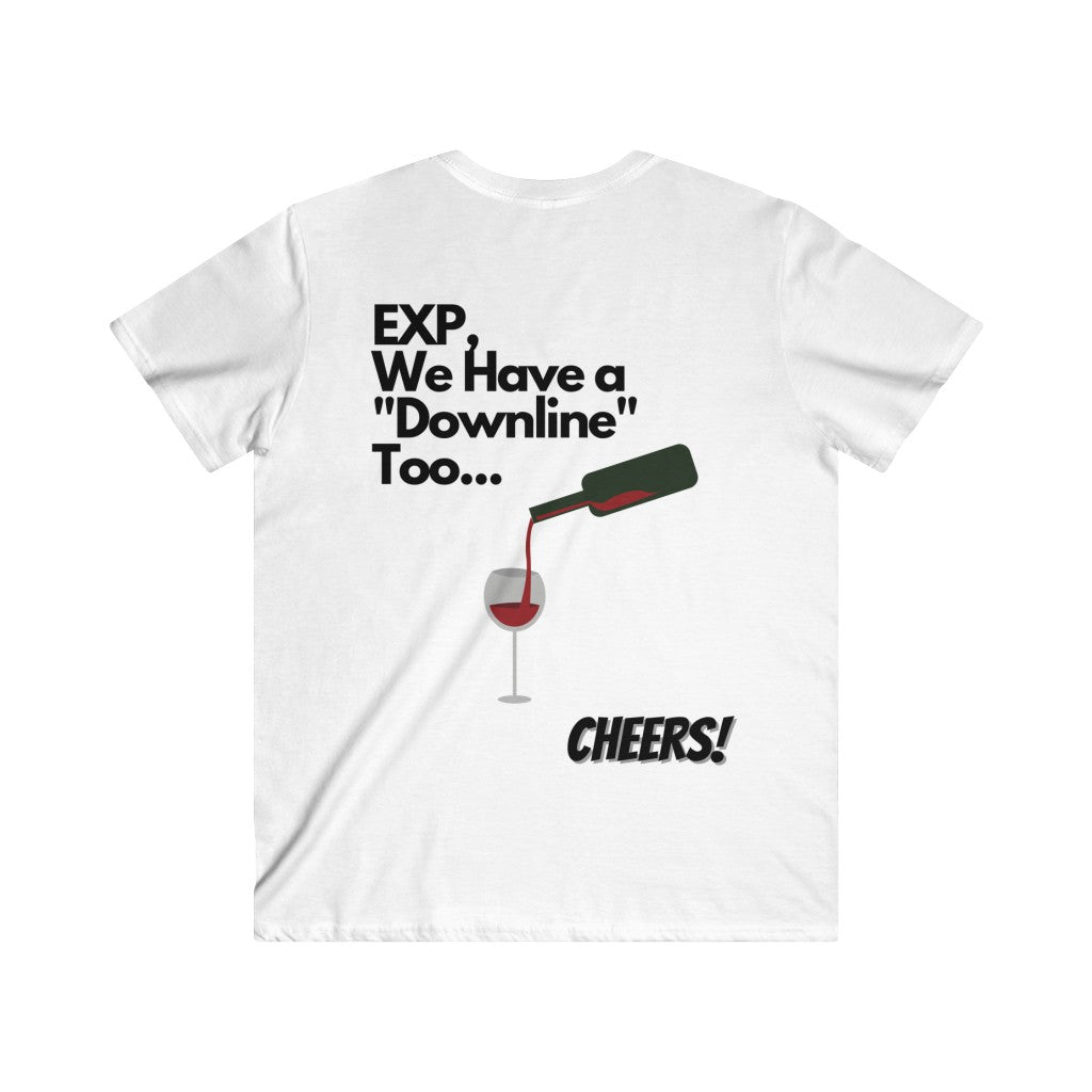 EXP Downline T-Shirt 3 Men's Fitted V-Neck Short Sleeve Tee