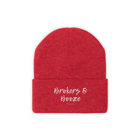 Brokers and Booze Podcast Knit Beanie