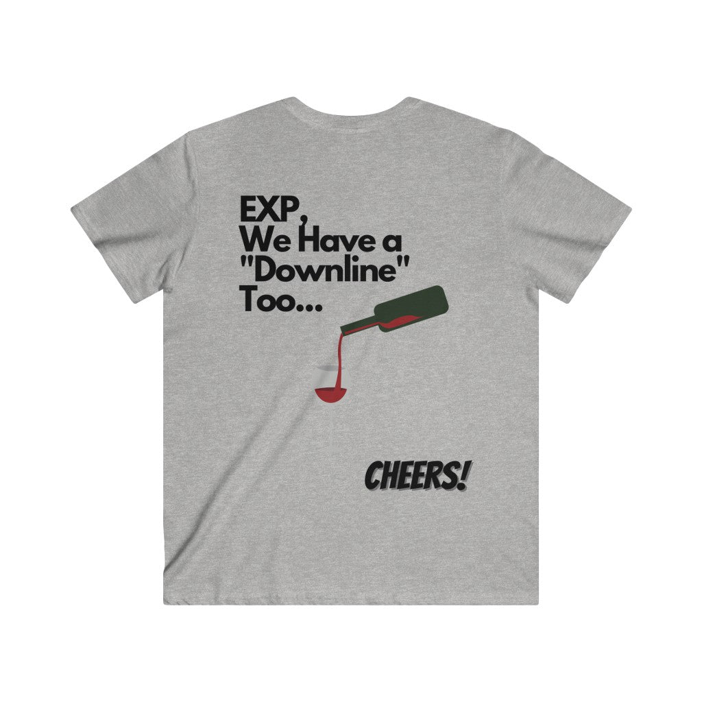 EXP Downline T-Shirt 3 Men's Fitted V-Neck Short Sleeve Tee