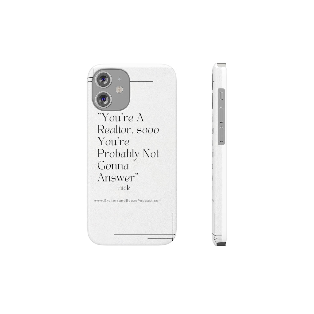 Brokers & Booze Quotes Series Barely There Phone Cases