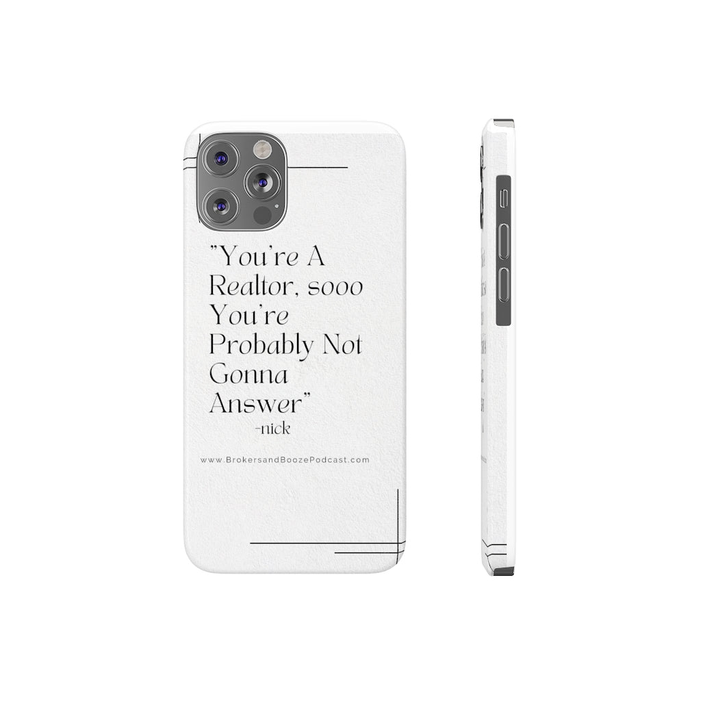 Brokers & Booze Quotes Series Barely There Phone Cases