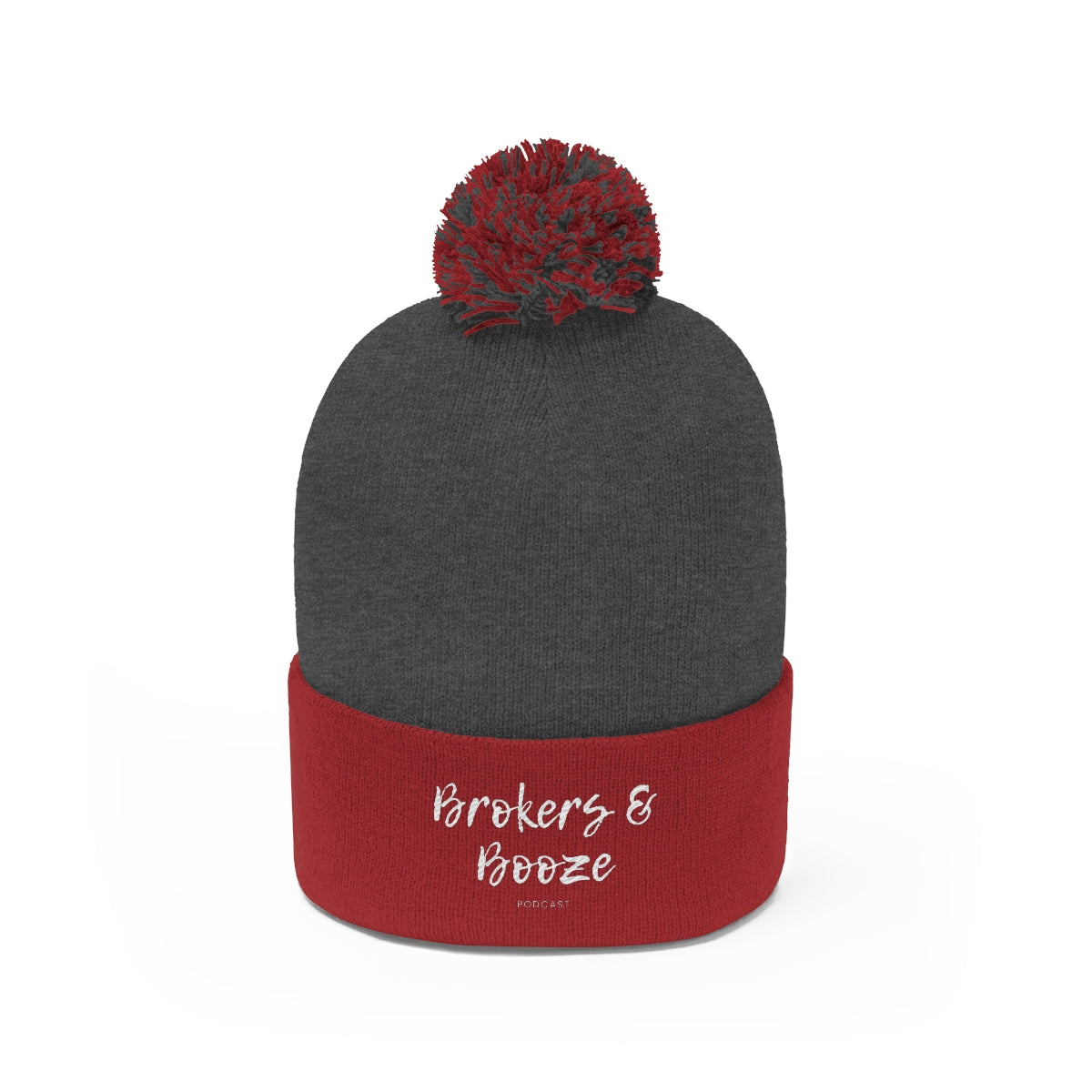 Brokers and Booze Podcast Pom Pom Beanie